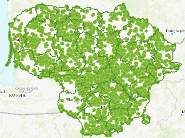 Interaktyviame žemėlapyje – saugomi reprezentatyvus Lietuvos miškų plotai