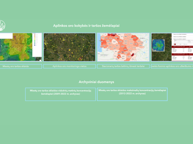 Parengti išsamūs interaktyvūs aplinkos oro kokybės ir taršos žemėlapiai