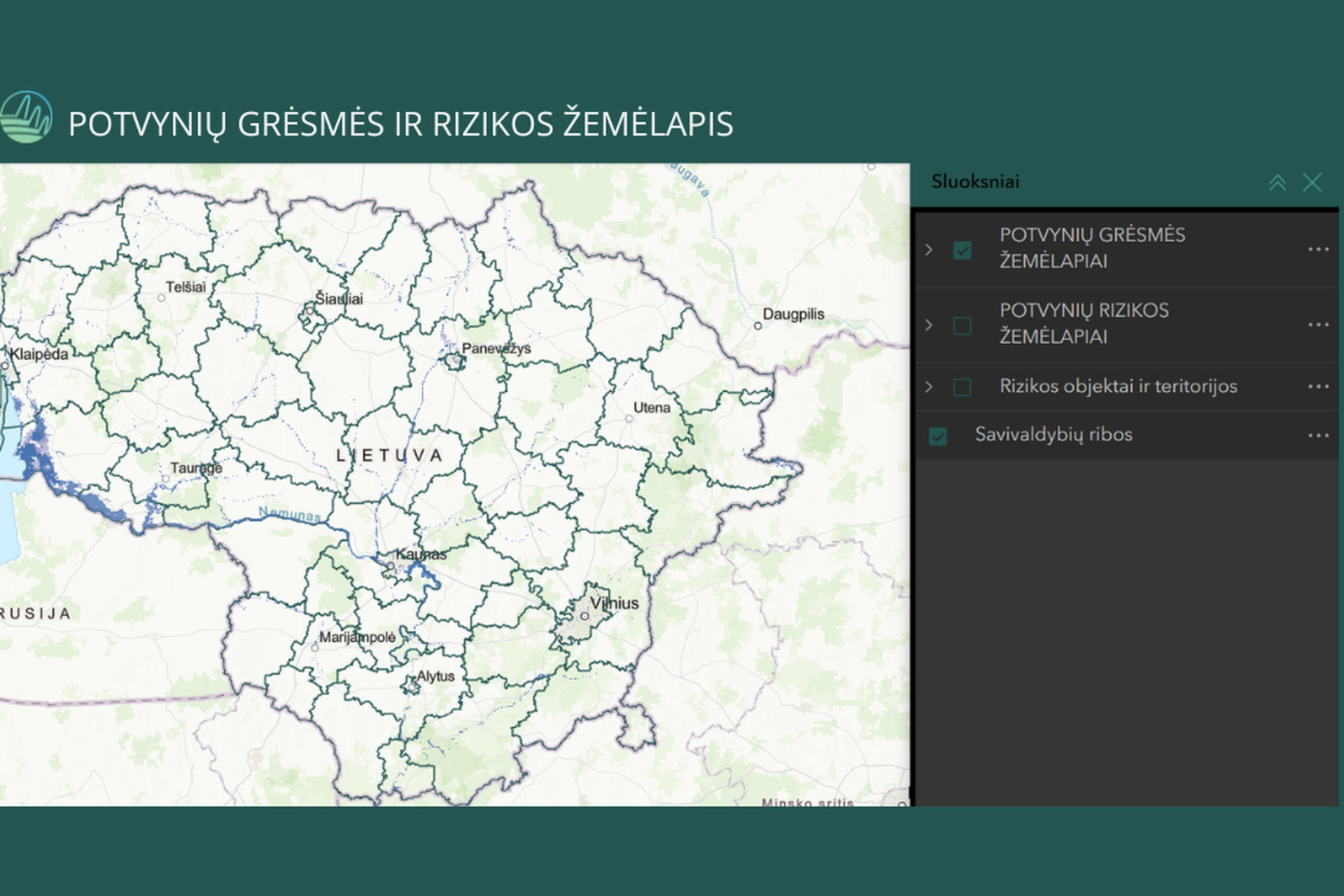 Potvynių grėsmės ir rizikos žemėlapiai